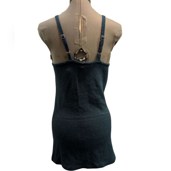 Savage Fenty women's green fuzzy knit sweater dress slip size medium NWT‎ - Picture 5 of 9